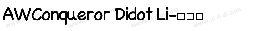 AWConqueror Didot Li字体转换